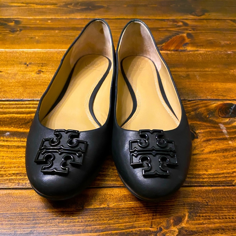 Authentic Leather Tory Burch Melinda Ballet Flats, Worn Once Retail $328, EUC